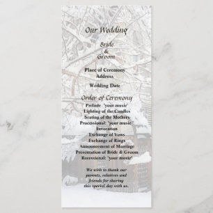 Hochzeitsprogramm Winterliches Gartentor Programm