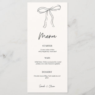 Hochzeitsprogramm Zeitplan – Minimalistischer Boge Menükarte