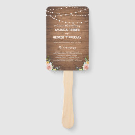 Hochzeitsprogramme für Rustikal und Blume Fächer