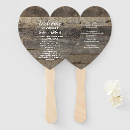 Hochzeitsprogramme für rustikales Landwaldkorn Fächer