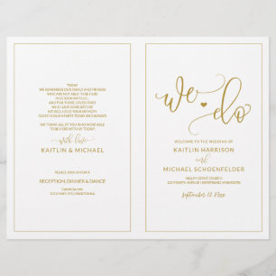Hochzeitsprogramme Moderne Bounce Kalligraphie Gol