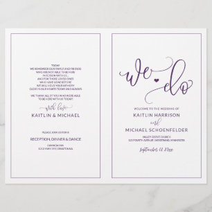 Hochzeitsprogramme Moderne Bounce Kalligraphie Pfl