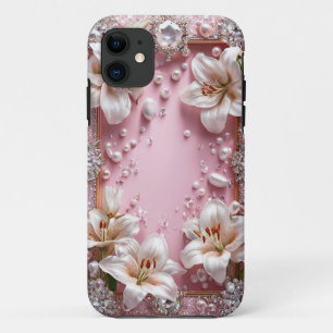 Hochzeitsrahmen für weiße Lilien Case-Mate iPhone Hülle