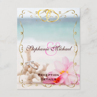 Hochzeitsraten auf der Beach Empfang Card Begleitkarte