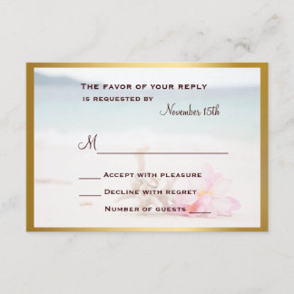 Hochzeitsraten auf der Beach RSVP-Karte RSVP Karte
