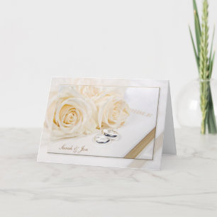 Hochzeitsraten und Rose Karte