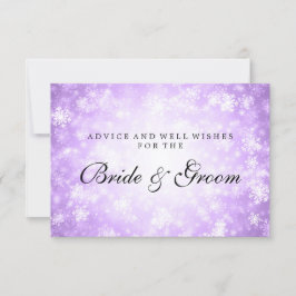 Hochzeitsratenkarte Lila Winterwunderland