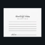 Hochzeitsratenkarte Postkarte<br><div class="desc">Diese Hochzeitsratenkarte ist ideal für eine moderne Hochzeit. Die Design-Features . Diese Karten sind ideal für Hochzeiten, Brautparty, Babydusche, Graduiertenfest u.v.m. Personalisieren Sie die Karten mit den Namen der Braut und Bräutigam, den Eltern, die Sie werden oder Absolvent.</div>