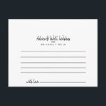 Hochzeitsratenkarte Postkarte<br><div class="desc">Diese Hochzeitsratenkarte ist ideal für eine moderne Hochzeit. Die Design-Features . Diese Karten sind ideal für Hochzeiten,  Brautparty,  Babydusche,  Graduiertenfest u.v.m. Personalisieren Sie die Karten mit den Namen der Braut und Bräutigam,  den Eltern,  die Sie werden oder Absolvent.</div>