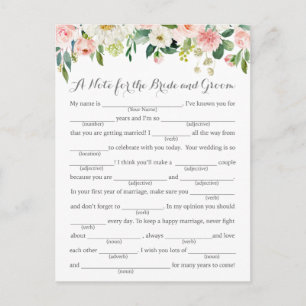 Hochzeitsratgeber für Rosa und Weiße Blume Postkarte