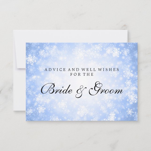 Hochzeitsratgeber Karte Blue Winter Wonderland (Vorderseite)