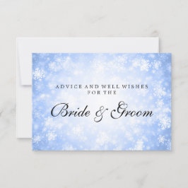 Hochzeitsratgeber Karte Blue Winter Wonderland