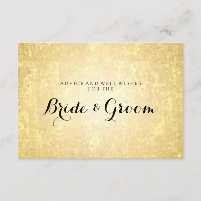 Hochzeitsratgeber-Karte Gold Foil Stars sehen Conf Hinweiskarte (Vorderseite)