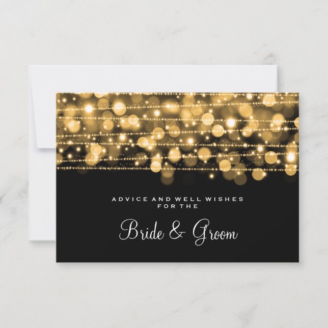 Hochzeitsratgeber Party Glitzern Gold Einladung (Vorderseite)