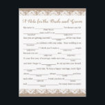 Hochzeitsratgeber, Rustikal Postkarte<br><div class="desc">Unsere rustikalen Tipp-Karten sind eine lustige Aktivität für Hochzeitsempfang oder Brautparty. Sie können die Überschrift ändern,  wenn Sie möchten,  indem Sie Zazzles Tool "Personalisieren Sie diese Vorlage" verwenden. Besuchen Sie die Burlap- und Lace-Hochzeitskollektion und entdecken Sie unsere große Auswahl an Karos,  die Sie koordinieren können.</div>