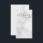 Hochzeitsratgeber und Wunschkarte aus klassischem  Hinweiskarte<br><div class="desc">Fügen Sie Ihrer Hochzeit eine persönliche Touch mit einem modernen Skript Hochzeitsratschlag und Wunschkarte hinzu. Diese Ratenkarte enthält den Titel "Worte der Weisheit" mit Details in grauem Skript und sans serif Schriftart Stil auf weißem Marmor Hintergrund. Ideal für Hochzeiten,  Babydusche,  Geburtstagsparty,  Brautparty,  Junggeselinnen-Abschied und alle besondere Anlässe.</div>