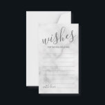 Hochzeitsratgeber und Wunschkarte aus klassischem  Hinweiskarte<br><div class="desc">Fügen Sie Ihrer Hochzeit eine persönliche Touch mit einem modernen Skript Hochzeitsratschlag und Wunschkarte hinzu. Diese Ratgeber-Karte zeigt den Titel in grau-moderner Kalligraphie-Schriftart-Stil und Details in grau-modernen sans serif Schriftart-Stil auf weißem Marmorboden. Ideal für Hochzeiten,  Babydusche,  Geburtstagsparty,  Brautparty,  Junggeselinnen-Abschied und alle besondere Anlässe.</div>