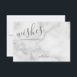 Hochzeitsratgeber und Wunschkarte aus klassischem  Hinweiskarte<br><div class="desc">Fügen Sie Ihrer Hochzeit eine persönliche Touch mit einem modernen Skript Hochzeitsratschlag und Wunschkarte hinzu. Diese Ratgeber-Karte zeigt den Titel in grau-moderner Kalligraphie-Schriftart-Stil und Details in grau-modernen sans serif Schriftart-Stil auf weißem Marmorboden. Ideal für Hochzeiten,  Babydusche,  Geburtstagsparty,  Brautparty,  Junggeselinnen-Abschied und alle besondere Anlässe.</div>