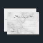 Hochzeitsratgeber und Wunschkarte aus klassischem  Hinweiskarte<br><div class="desc">Fügen Sie Ihrer Hochzeit eine persönliche Touch mit einer eleganten Hochzeitsberatung und Wunschkarte hinzu. Diese Ratgeber-Karte zeigt den Titel in grau-modernem,  elegantem Kalligraphie-Schriftart-Stil und Details in grau sans serif Schriftart-Stil auf weißem Marmorboden. Ideal für Hochzeiten,  Babydusche,  Geburtstagsparty,  Brautparty,  Junggeselinnen-Abschied und alle besondere Anlässe.</div>