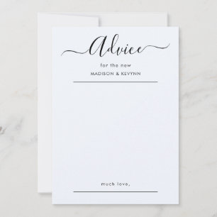 Hochzeitsratgeberkarte im Schriftzug-Stil Einladung