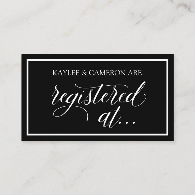 Hochzeitsregistrierung - Anmeldung auf Karten - Sc (Vorderseite)