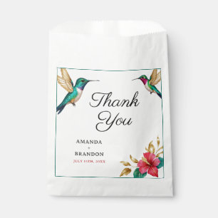 Hochzeitsreise mit Hummingvögeln in der roten trop Geschenktütchen
