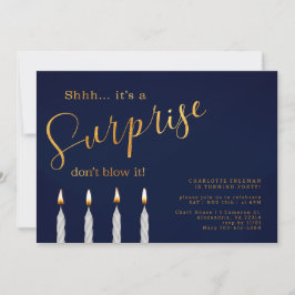 Hochzeitsreise zum Geburtstag - Elegantes Gold Einladung
