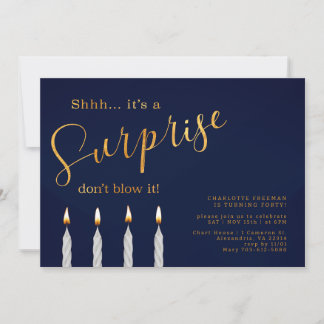 Hochzeitsreise zum Geburtstag - Elegantes Gold Einladung
