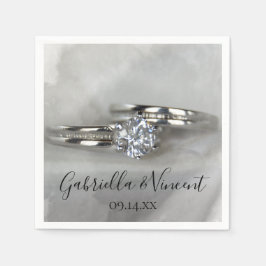 Hochzeitsrennen auf Grau Serviette