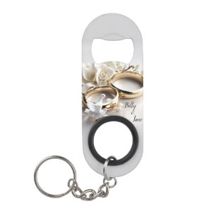Hochzeitsrennen mit Taube Mini Flaschenöffner