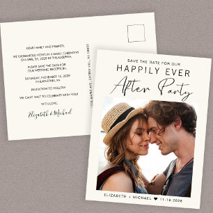 Hochzeitsrezeption Foto Save the Date Ankündigungspostkarte