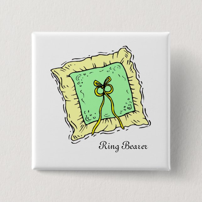 Hochzeitsring-Träger-Button-Geschenk Button (Vorderseite)