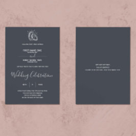 Hochzeitsringe dunkler Hintergrund elegant Einladung