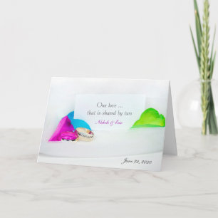 Hochzeitsringe und Rose Karte