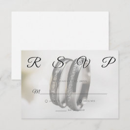 Hochzeitsrings Einfache elegante Minimalistische R RSVP Karte