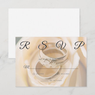 Hochzeitsrings Einfache elegante Minimalistische R RSVP Karte