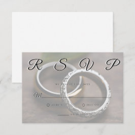 Hochzeitsrings Einfache elegante Minimalistische R RSVP Karte