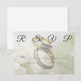 Hochzeitsrings Elegante Minimalistische RSVP-Karte RSVP Karte