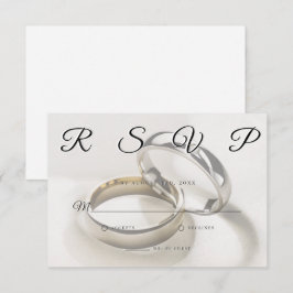 Hochzeitsrings Elegante Minimalistische RSVP-Karte RSVP Karte