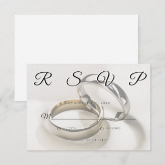 Hochzeitsrings Elegante Minimalistische RSVP-Karte RSVP Karte