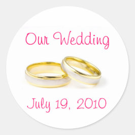 Hochzeitsrings Runder Aufkleber