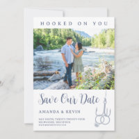 Hochzeitsrings Save the Date für Angelhaken
