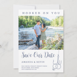 Hochzeitsrings Save the Date für Angelhaken