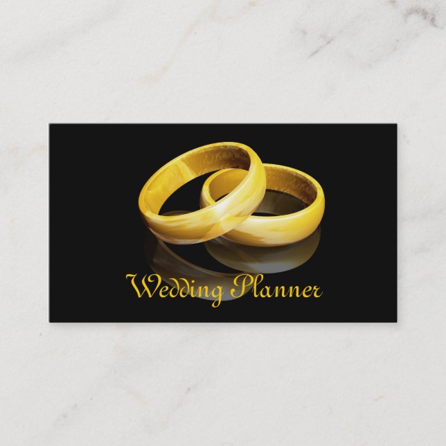 Hochzeitsrings-Visitenkarte Visitenkarte (Vorderseite)