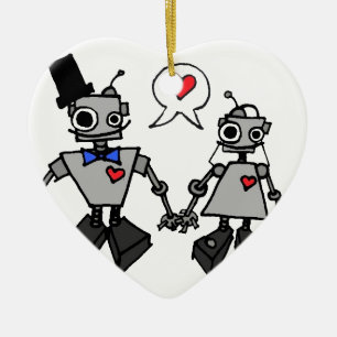 Hochzeitsroboter Keramikornament