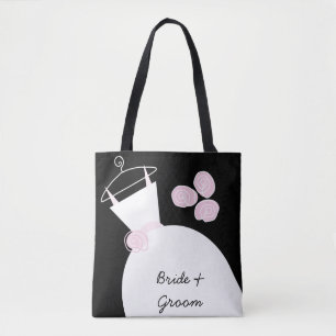 Hochzeitsrosa Brautgarten ganz in Schwarz Tasche