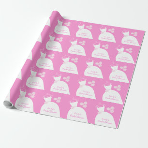 Hochzeitsrosa "Brautparty" Geschenkpapier