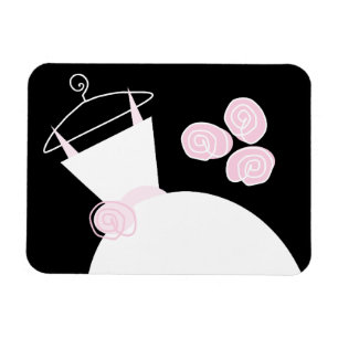 Hochzeitsrosa, horizontal schwarz magnet
