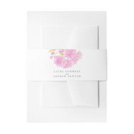 Hochzeitsrosa Kirschblüte Wasserfarbe personalisie Einladungsbanderole