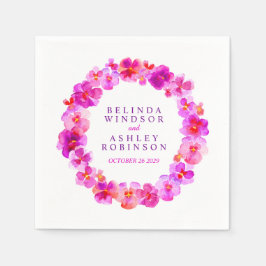 Hochzeitsrosa-Pansy-Servietten Serviette